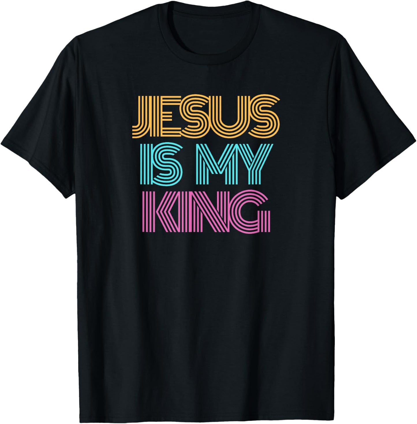 Jesus is My King Shirt. Christian Shirt. Religious Spiritual T-Shirt - T-Shirt | Black