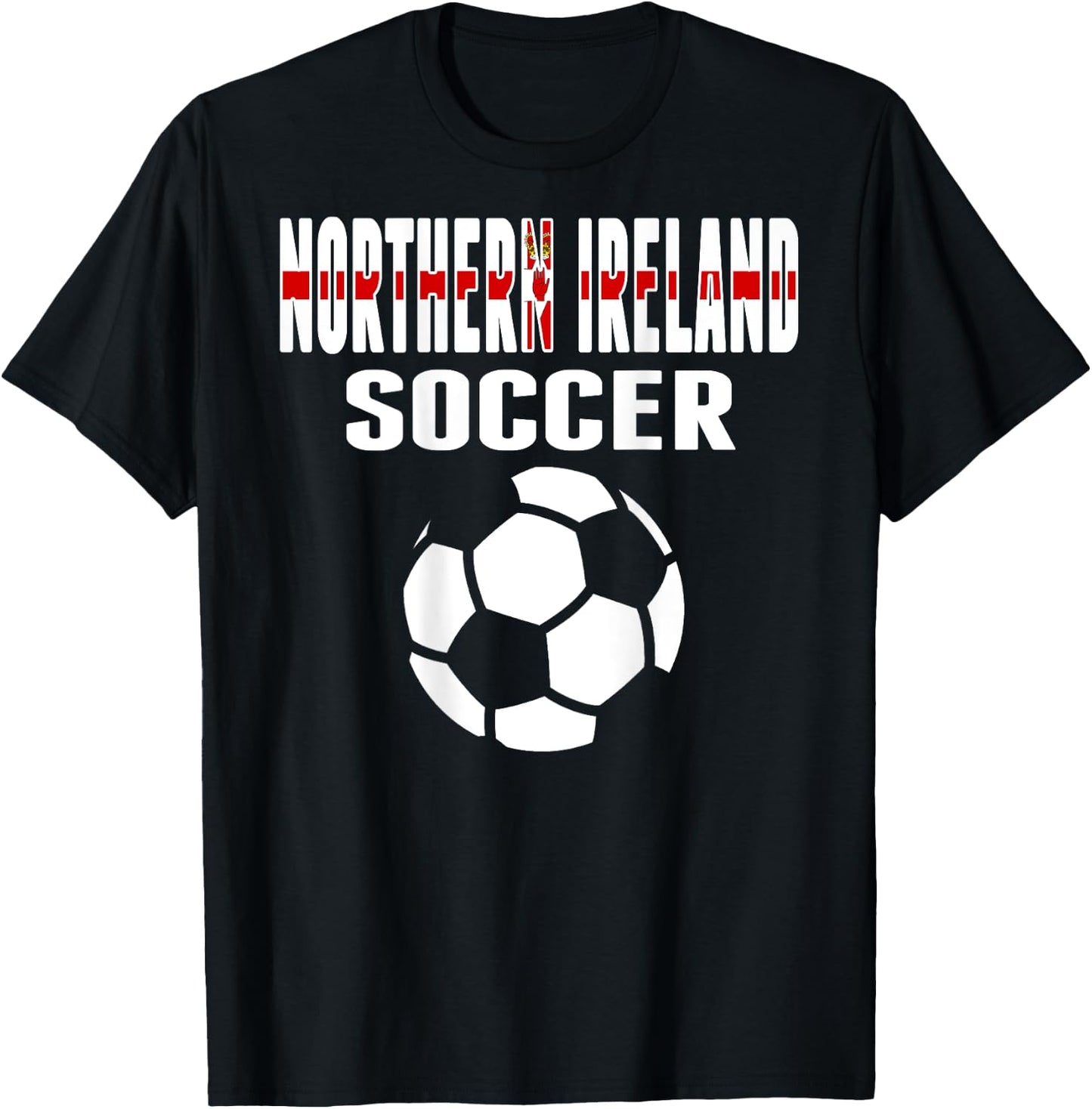 Northern Ireland Soccer Lover Jersey Northern Irish Football T-Shirt - T-Shirt | Black