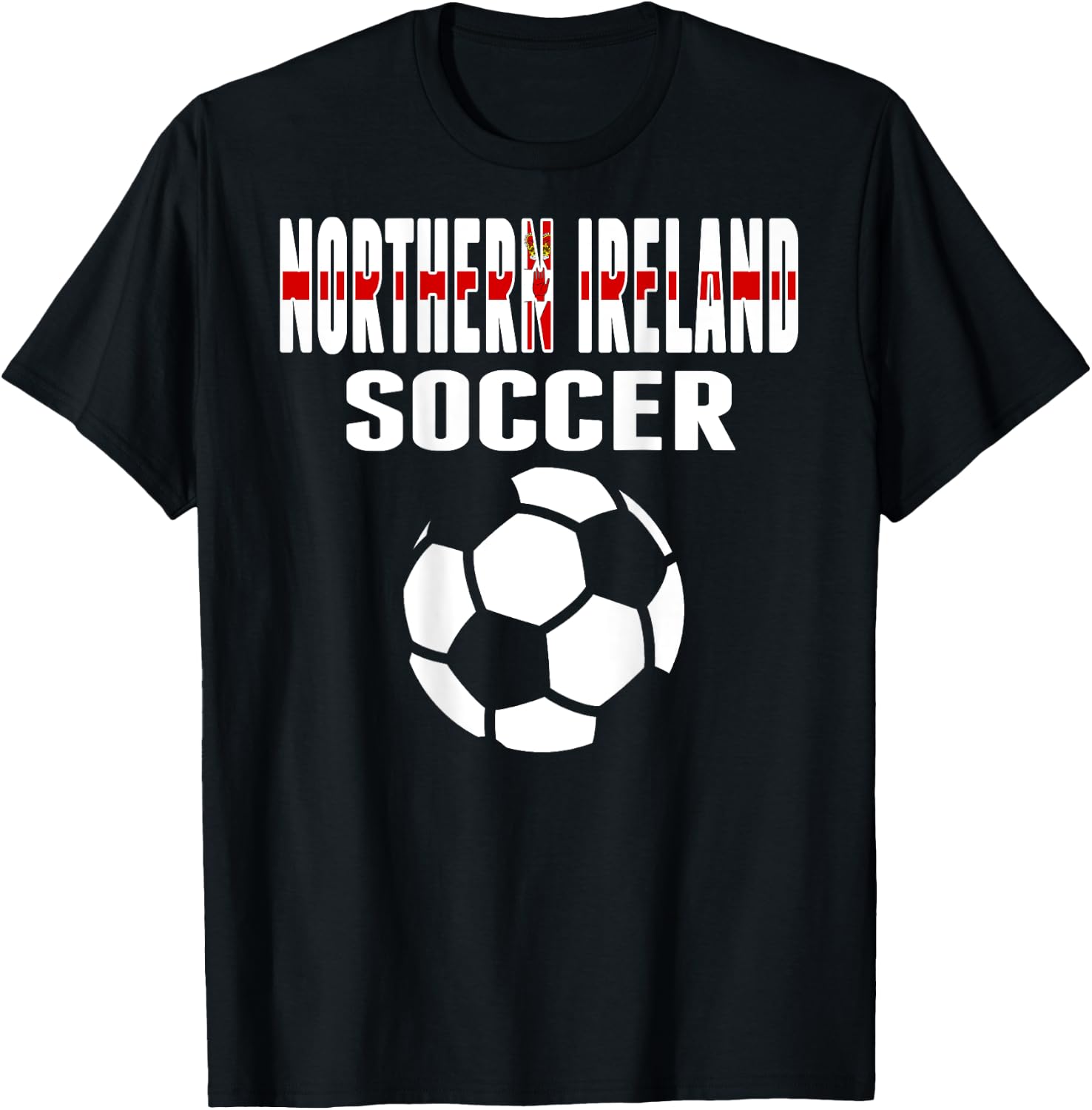 Northern Ireland Soccer Lover Jersey Northern Irish Football T-Shirt - T-Shirt | Black