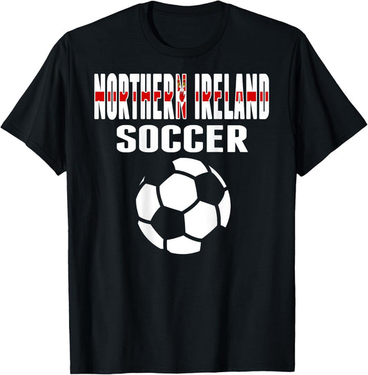 Northern Ireland Soccer Lover Jersey Northern Irish Football T-Shirt - T-Shirt | Black