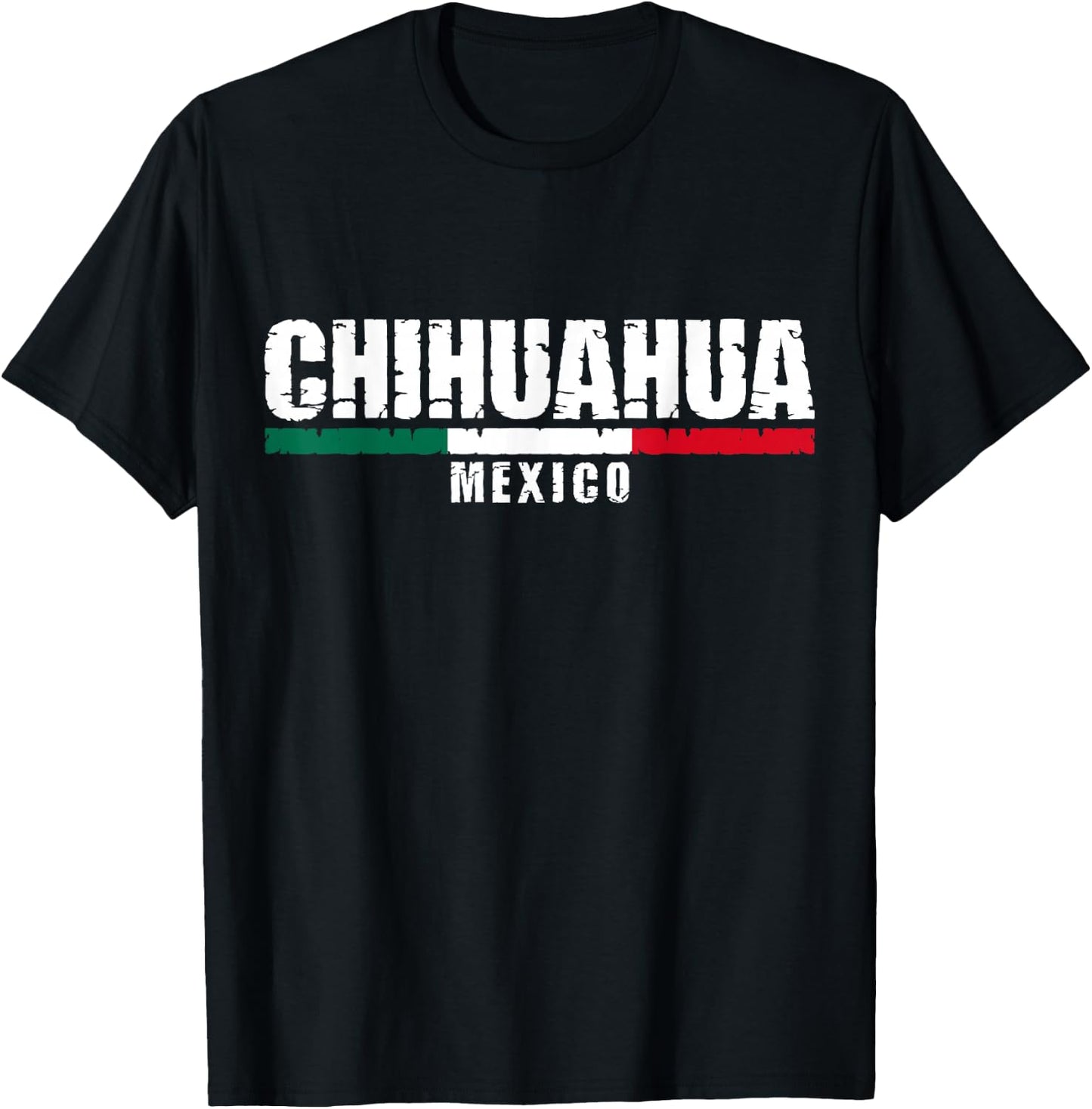 Chihuahua Mexico Mexican Flag T-Shirt - T-Shirt | Black
