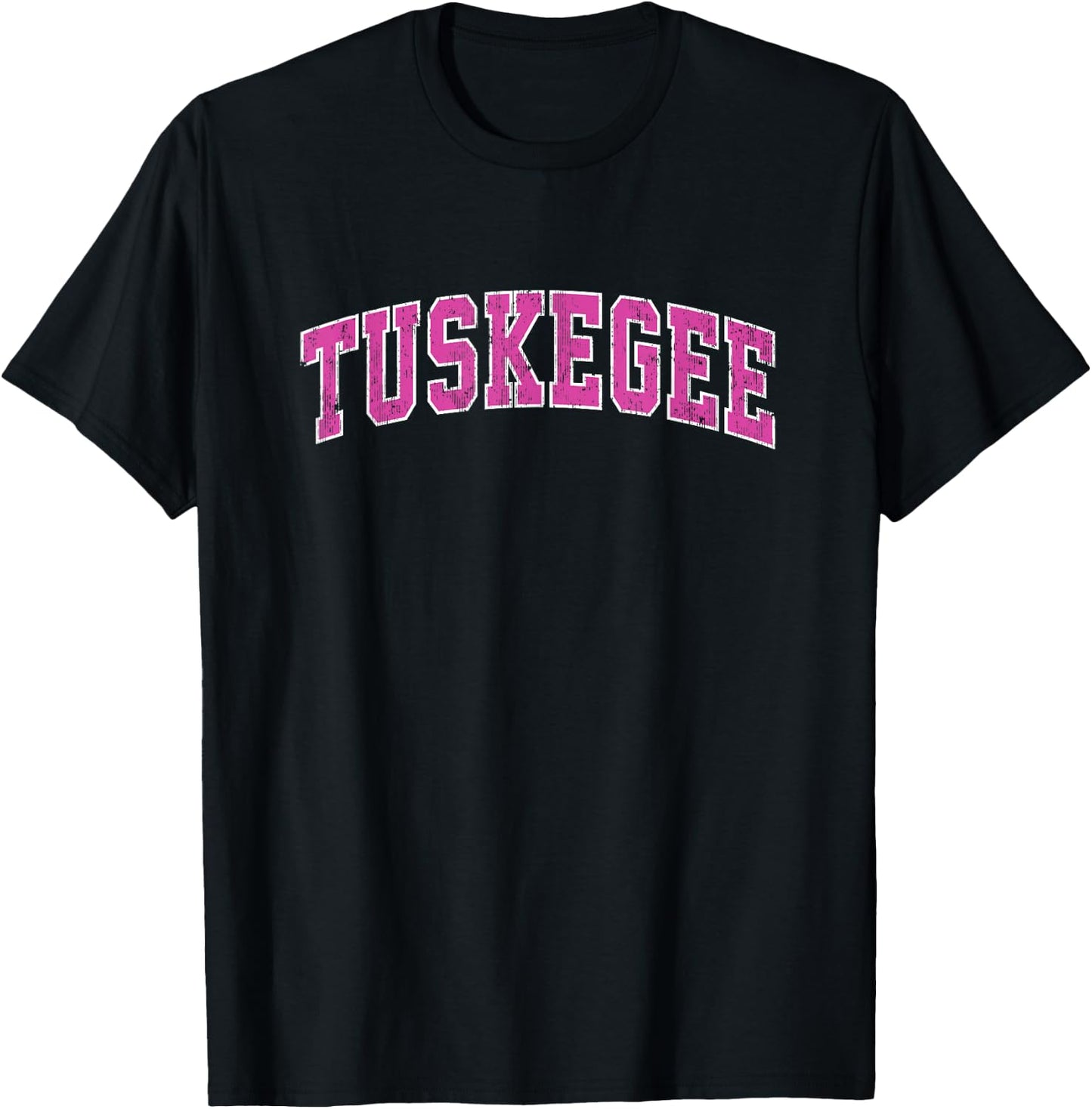 Tuskegee Alabama AL Vintage Sports Design Pink Design T-Shirt - T-Shirt | Black