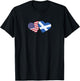 Scotland USA Flag T Shirt Heart Scottish American Love T-Shirt - T-Shirt | Black