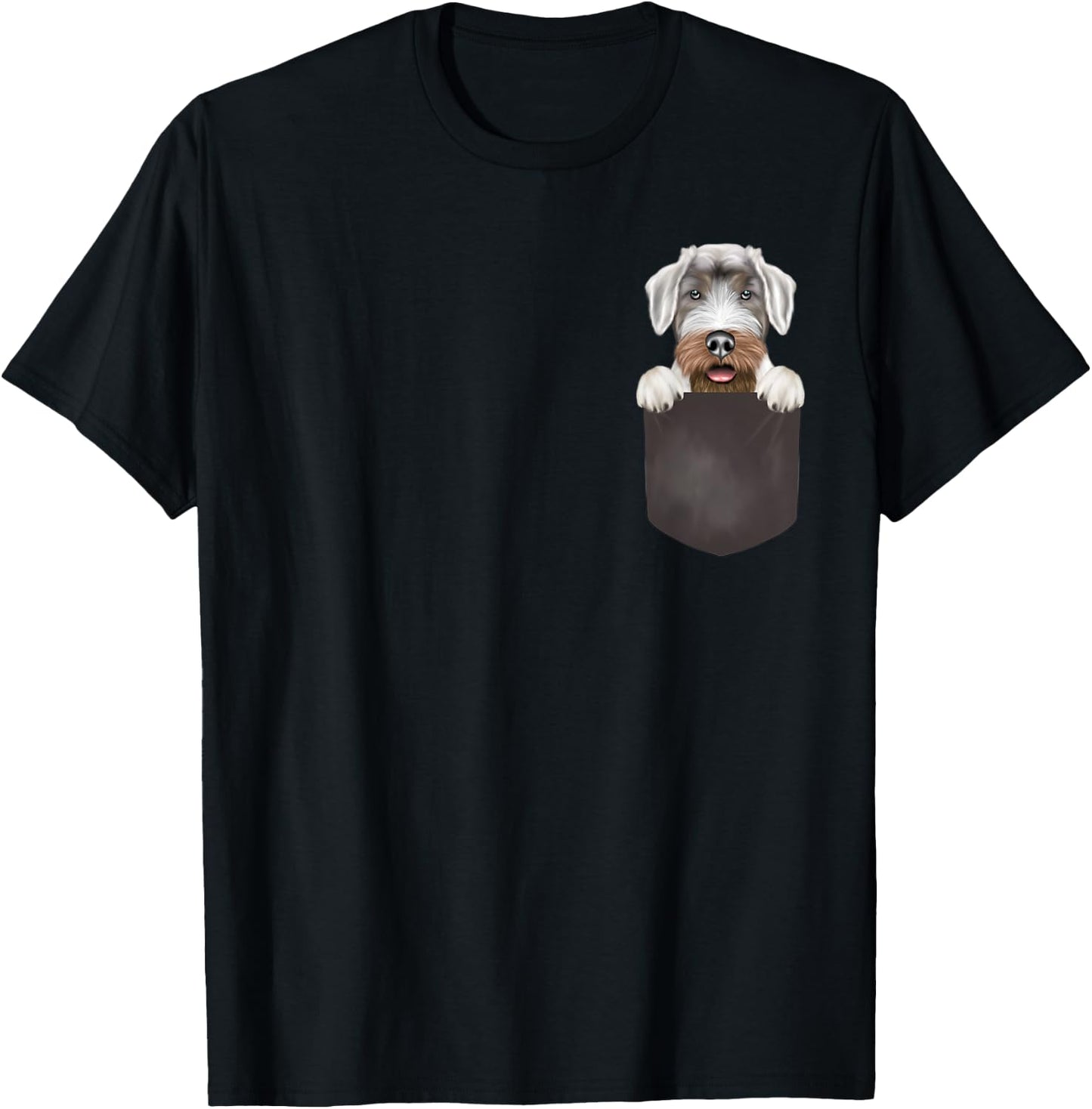 Dog In Pocket Funny Dog Lover Sealyham Terrier T-Shirt - T-Shirt | Black