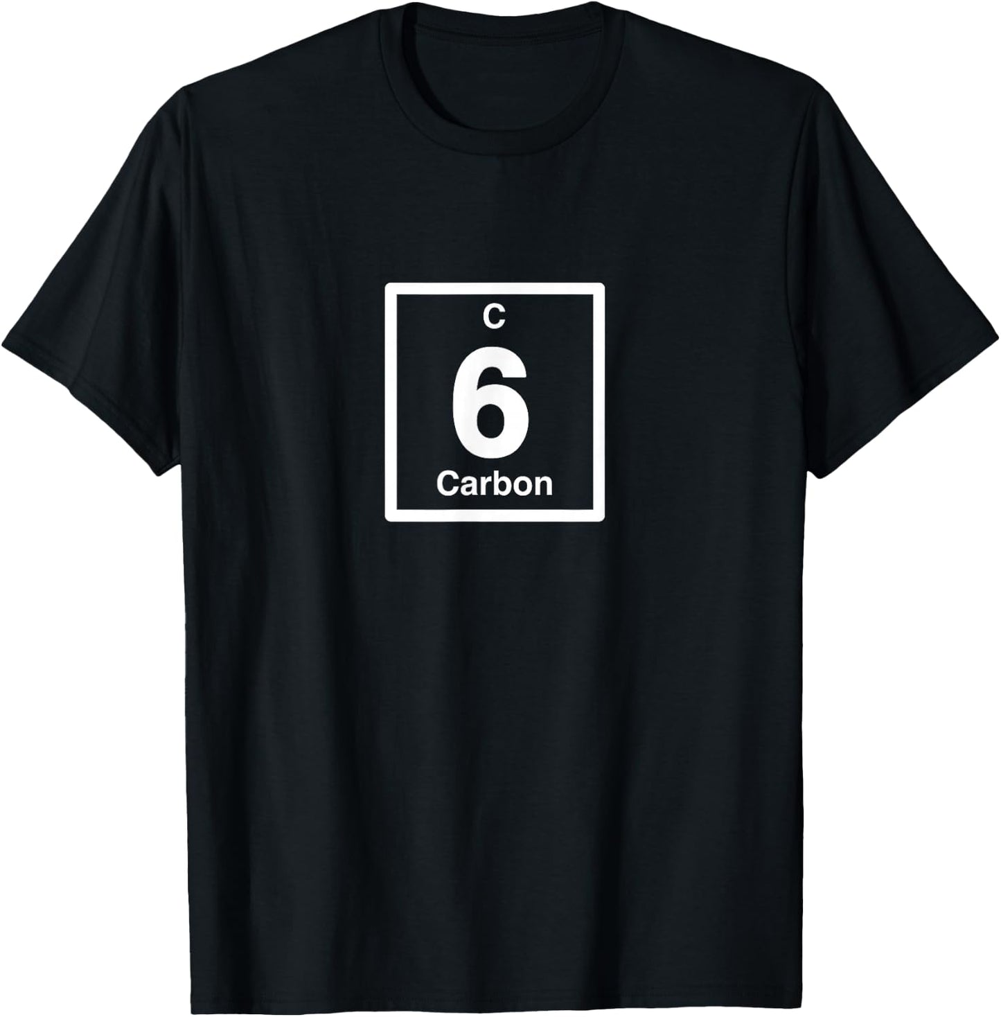 Carbon C, Periodic Table Elements, 6th Birthday Science T-Shirt - T-Shirt | Black
