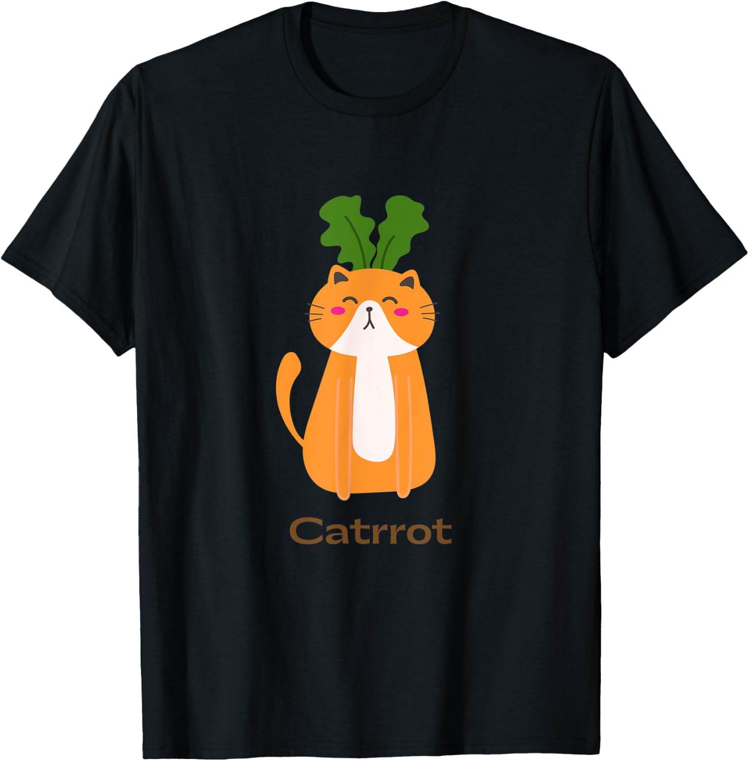 Catrrot Funny Cat Carrot Vegan And Cat Lover Kitten Women T-Shirt - T-Shirt | Black
