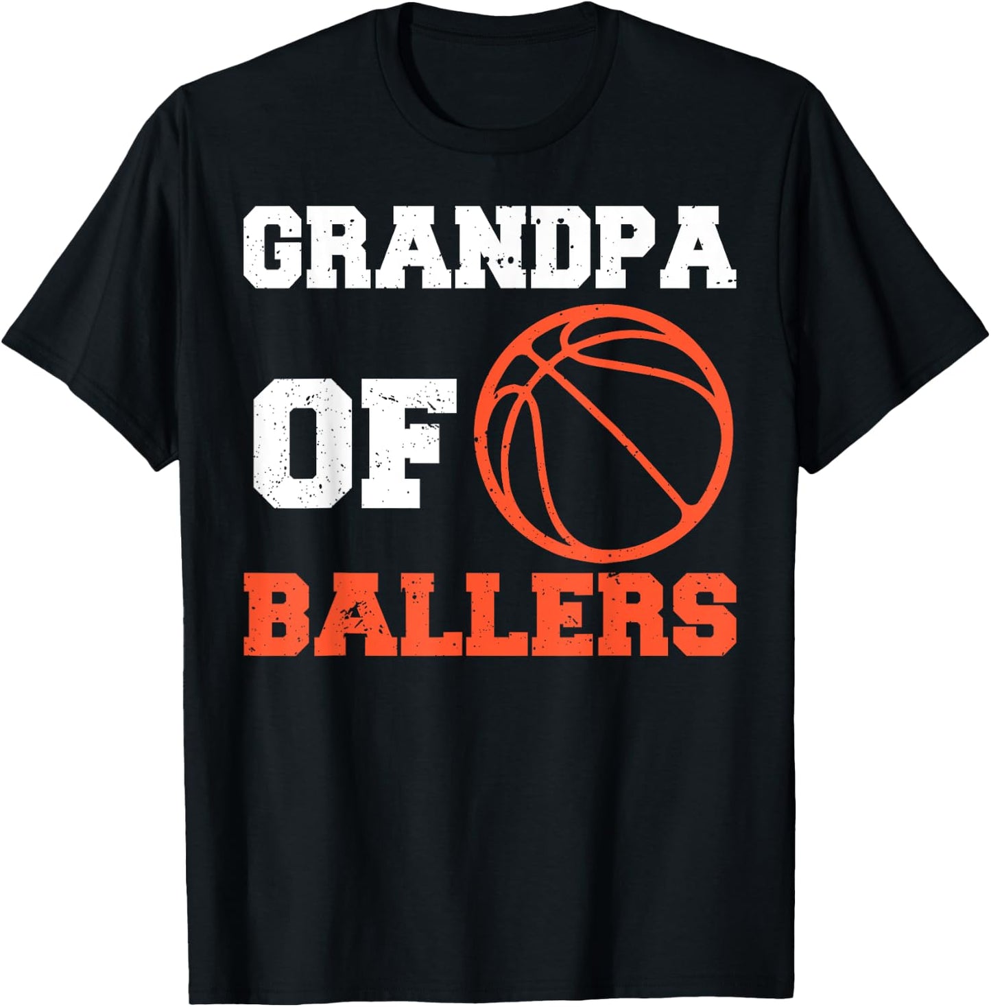 Basketball Grandpa Basketball Player Grandpa Of Ballers T-Shirt - T-Shirt | Black
