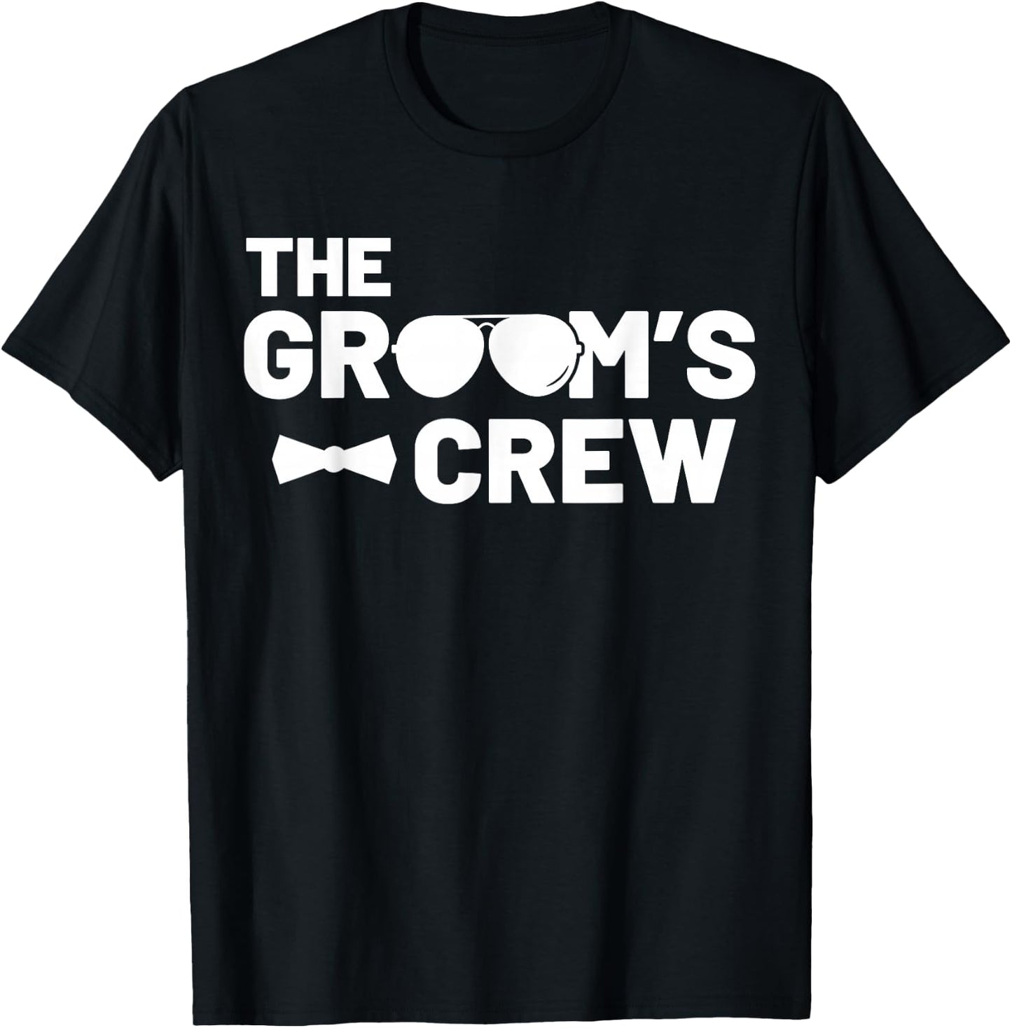 Groomsmen Groom Squat Men Bachelor Supplies Party Wedding T-Shirt - T-Shirt | Black