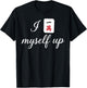 I Crack Myself Up Funny Mahjong Pun Tile Design Artwork T-Shirt - T-Shirt | Black