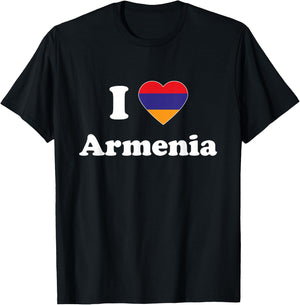 I Love Armenia I Heart Armenia Armenian T-Shirt - T-Shirt | Black