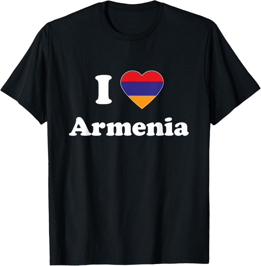 I Love Armenia I Heart Armenia Armenian T-Shirt - T-Shirt | Black