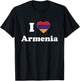 I Love Armenia I Heart Armenia Armenian T-Shirt - T-Shirt | Black