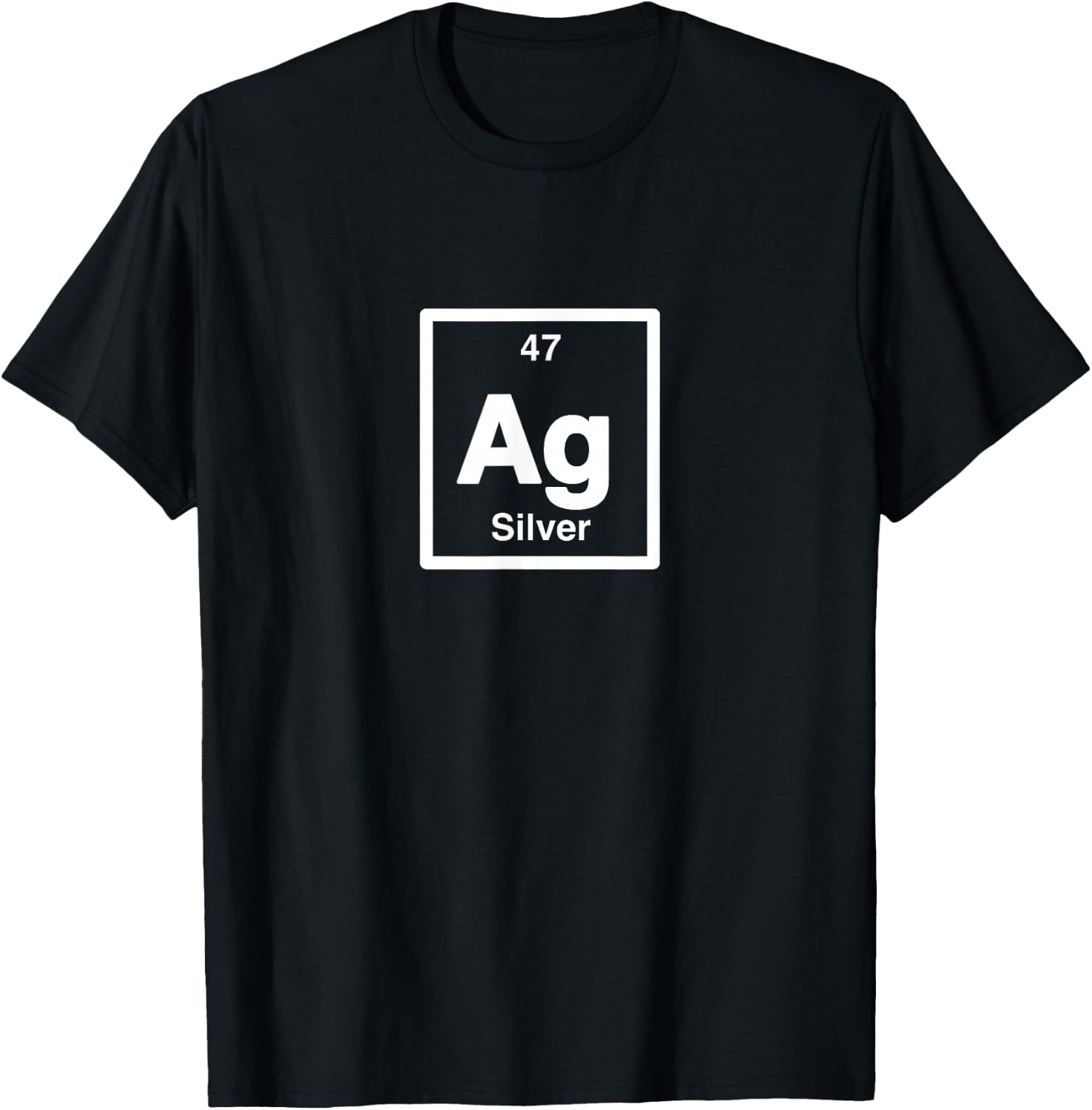 Silver - Ag - Periodic Table of Elements - Science Gifts T-Shirt - T-Shirt | Black