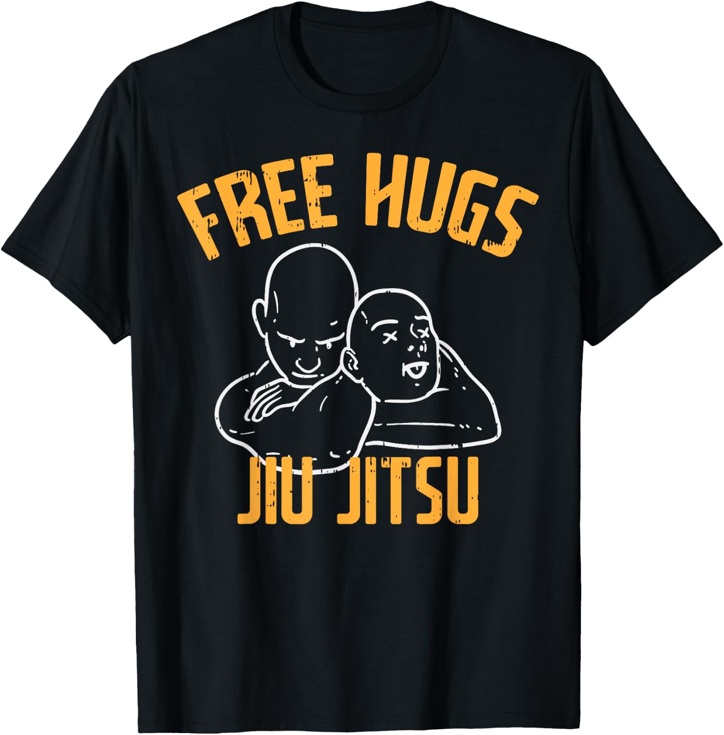 Free Hug Jiu Jitsu Choke Funny BJJ Sports Martial Arts Gift T-Shirt - T-Shirt | Black
