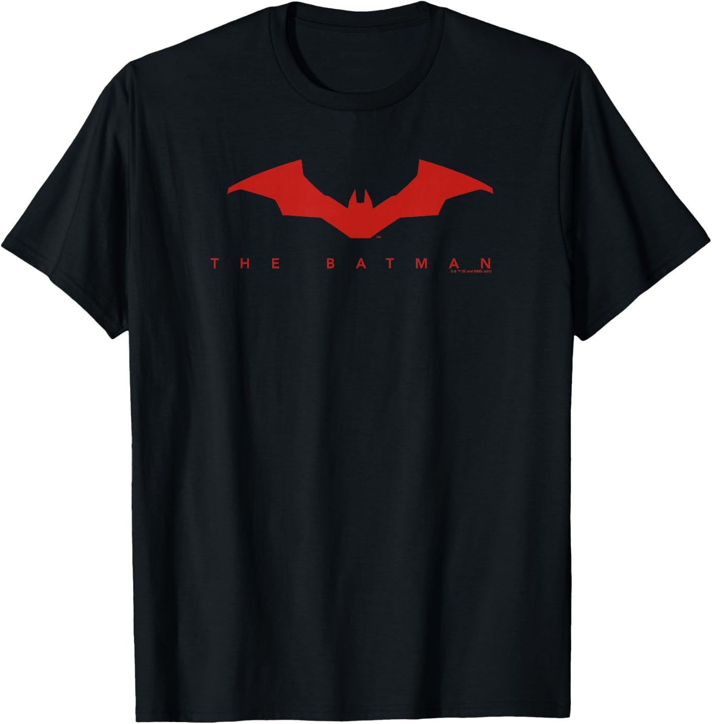 The Batman Red Logo T-Shirt - T-Shirt | Black