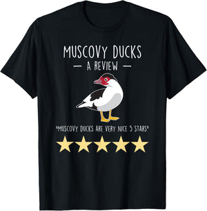 Muscovy Duck Review, Funny Cute Pet Bird Farm Farmer Farming T-Shirt - T-Shirt | Black