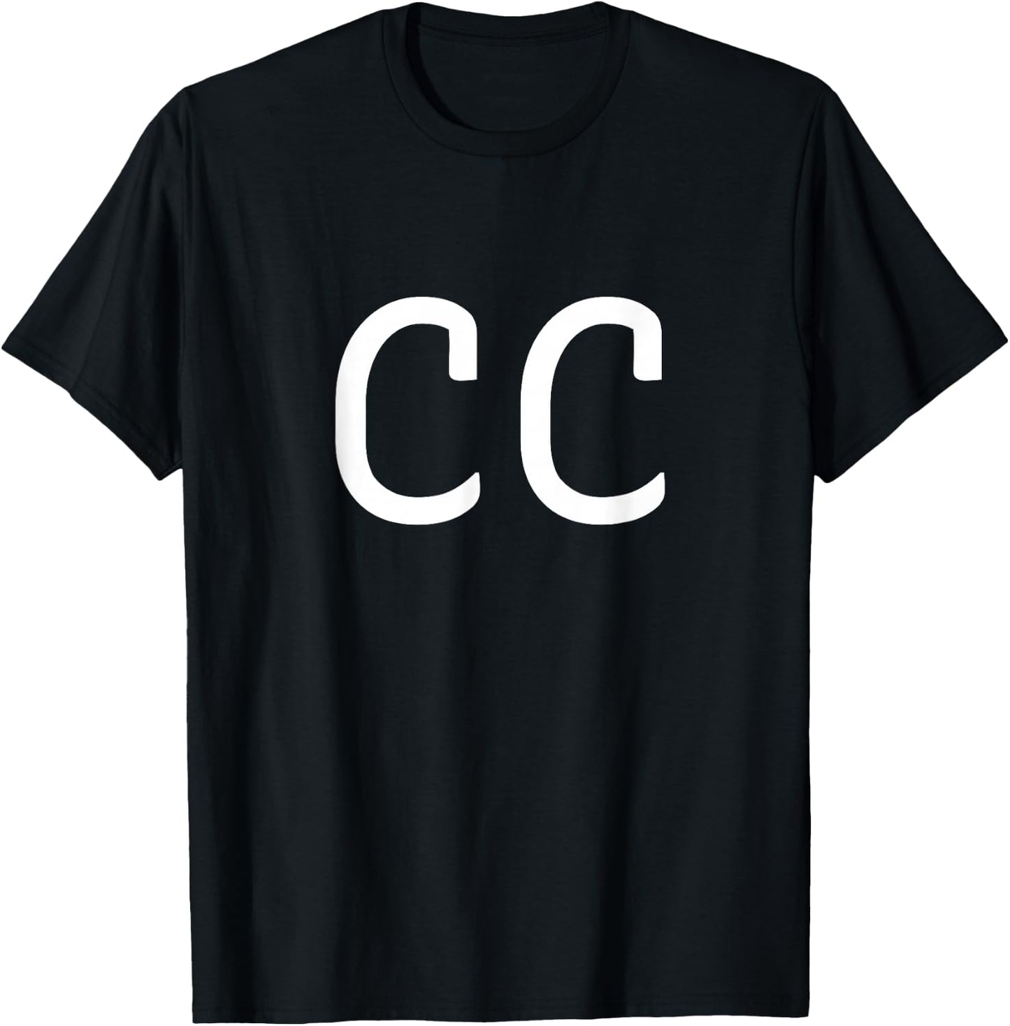 CC Two Letter Pair - Elegant Personalized Initials T-Shirt - T-Shirt | Black