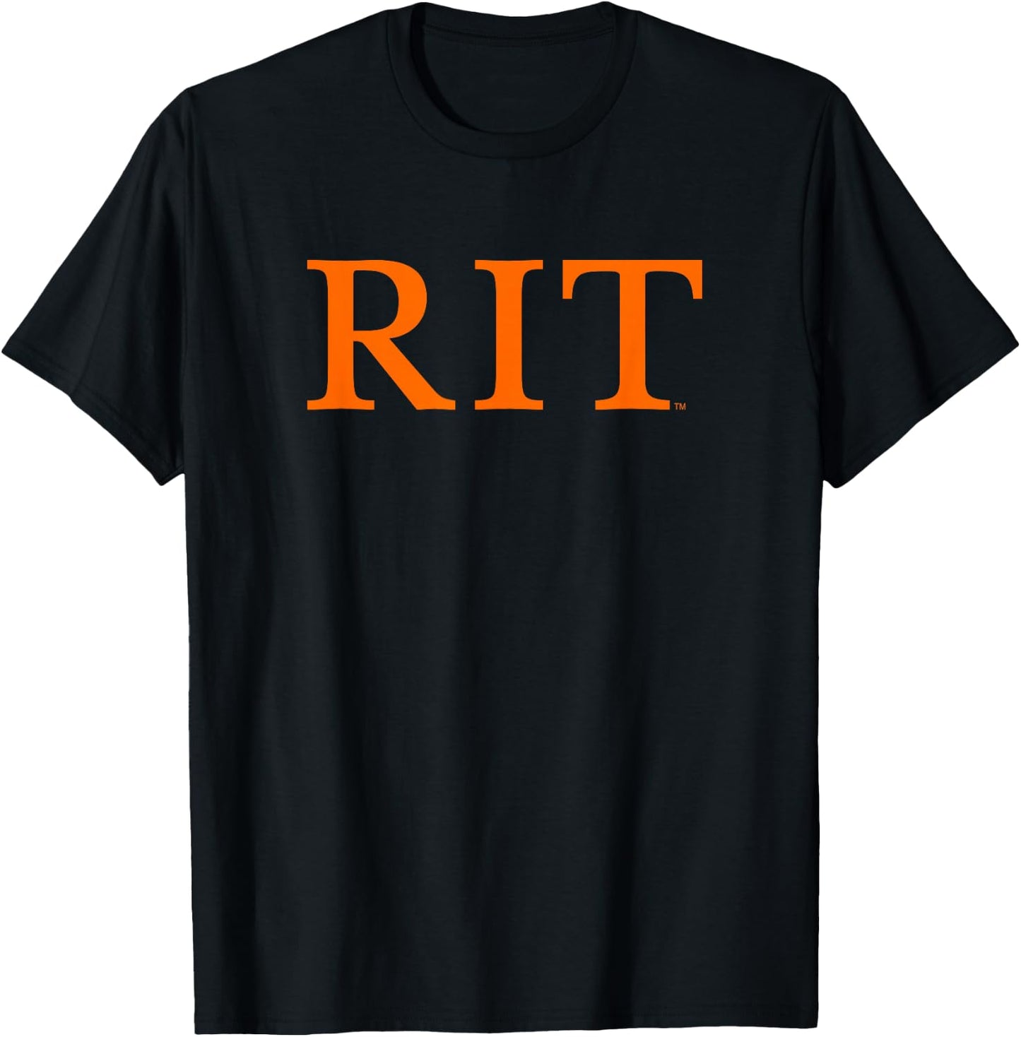 Rochester Institute of Technology RIT Orange Type T-Shirt - T-Shirt | Black