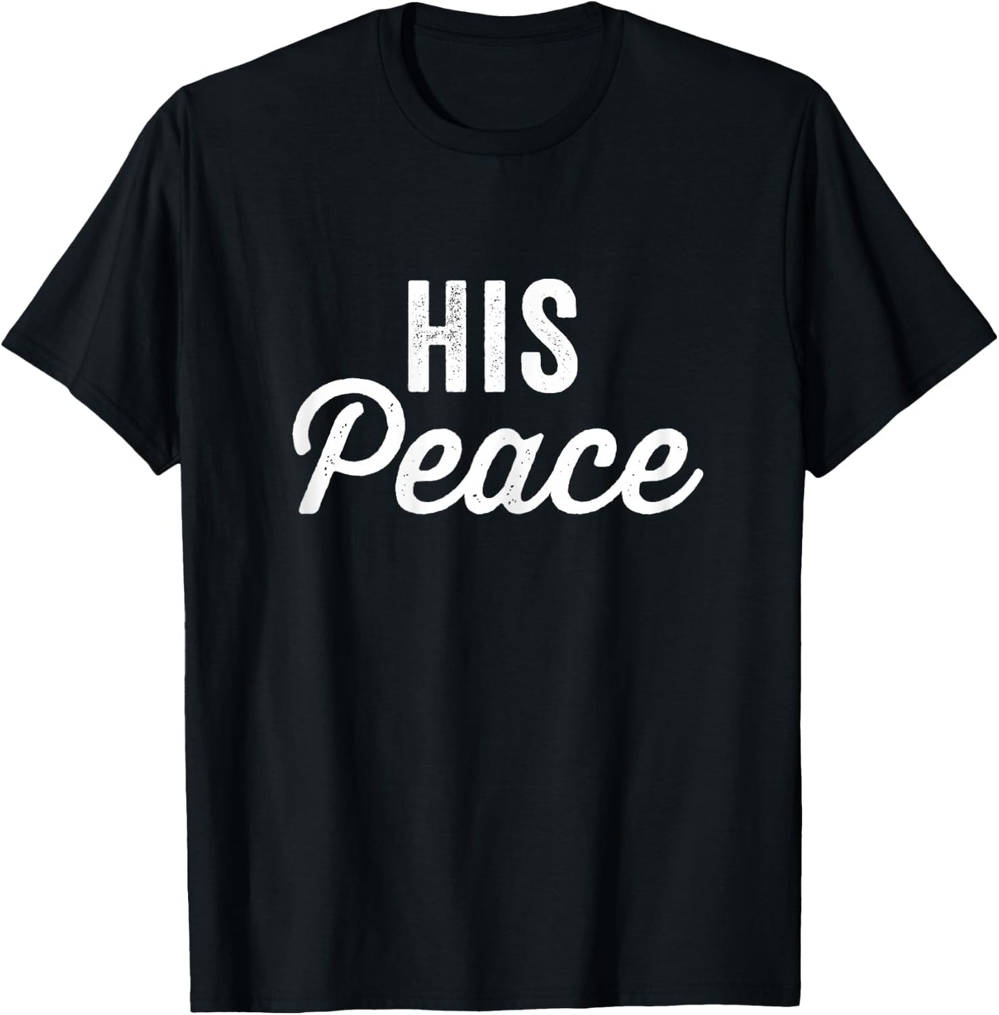 Her Rock His Peace Matching Couple T-Shirt - T-Shirt | Black