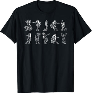 Aloha Hawaii Hawaiian hula hula dancing retro T-Shirt - T-Shirt | Black