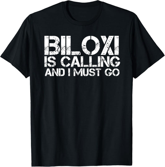 BILOXI MS MISSISSIPPI Funny City Trip Home Roots USA Gift T-Shirt - T-Shirt | Black