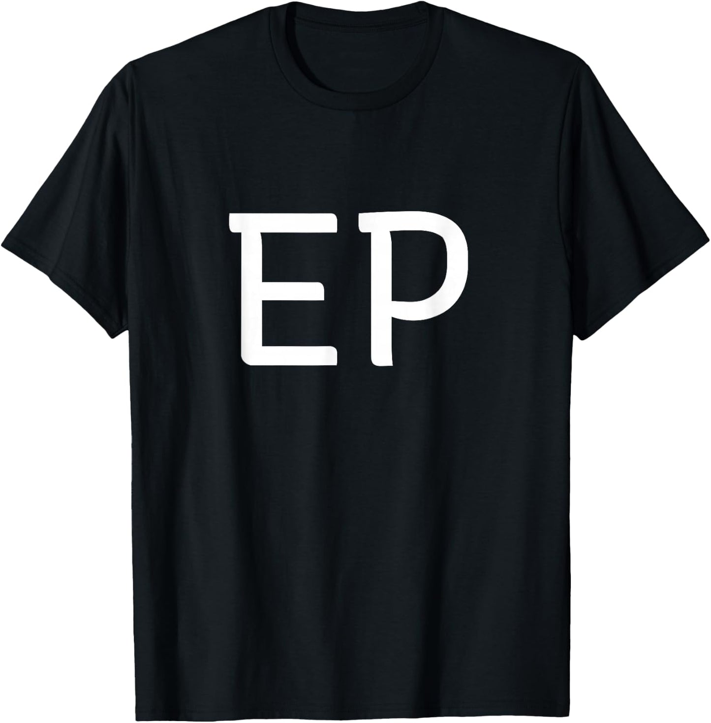 EP Two Letter Pair - Elegant Personalized Initials T-Shirt - T-Shirt | Black