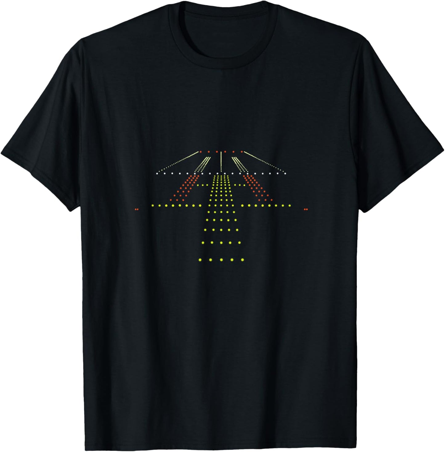 Illuminated Runway Picture Aviator Gift Kids T-Shirt - T-Shirt | Black