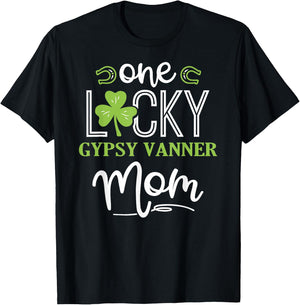 One Lucky Gypsy Vanner Horse Mom Irish Horseback Riding T-Shirt - T-Shirt | Black