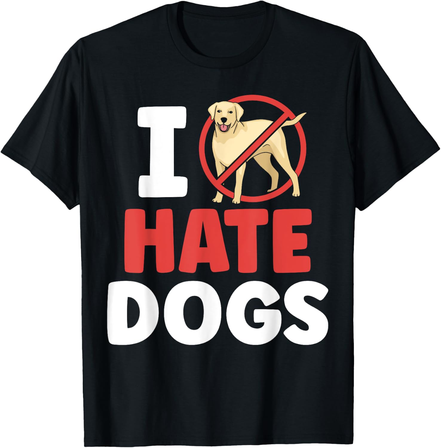 I Hate Dogs Animal Lover Cat Pet Cats Men Women Girls Kids T-Shirt - T-Shirt | Black