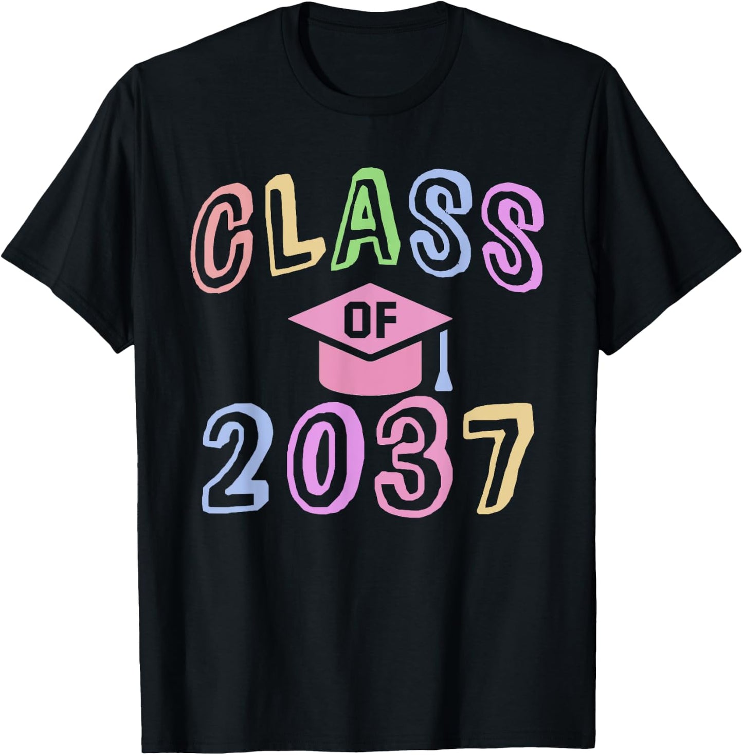 Future CLASS of 2037 First Second Grade Graduation Last Day T-Shirt - T-Shirt | Black