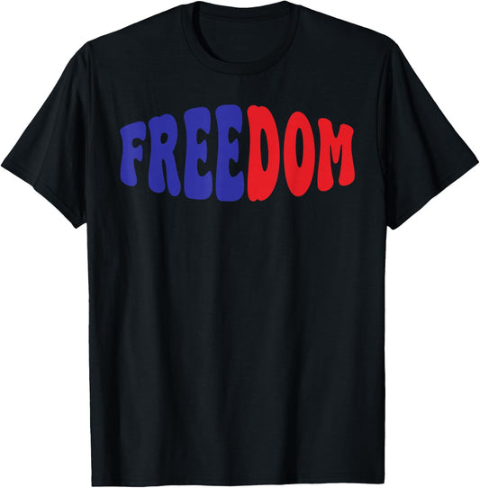 I Love The Taste of Freedom Fun Couples Matching 4th of July T-Shirt - T-Shirt | Black