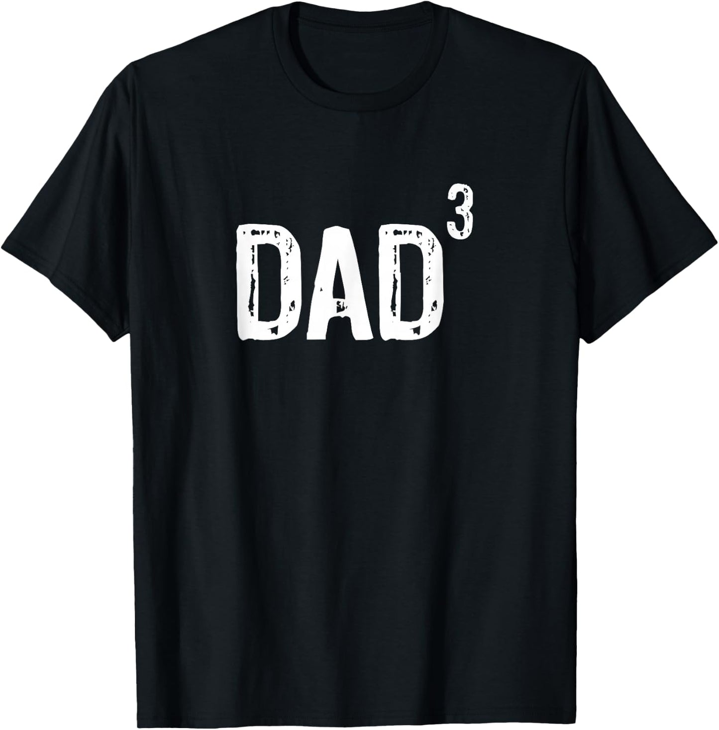 Dad Of Three 3 Cubed Cool Gift Christmas T-Shirt - T-Shirt | Black