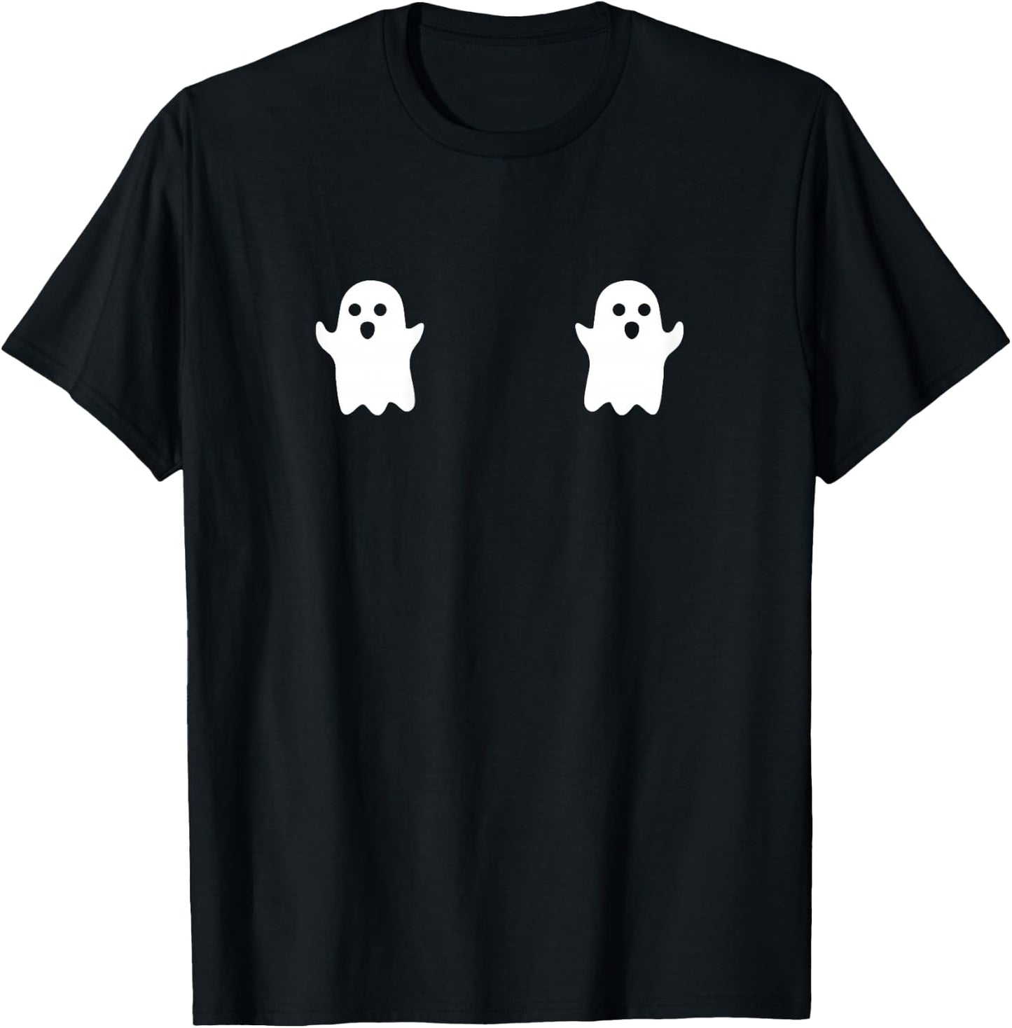 Ghost Boobies Ghost Tits Ghost Boobs Ghosts Chest T-Shirt - T-Shirt | Black