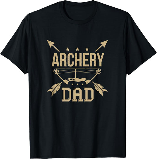 Archery Dad Bow Arrow Hunting Gift Shooting Race T-Shirt - T-Shirt | Black