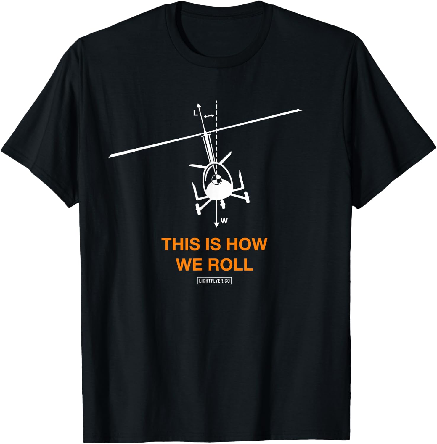 How We Roll - Gyrocopter T-Shirt - T-Shirt | Black