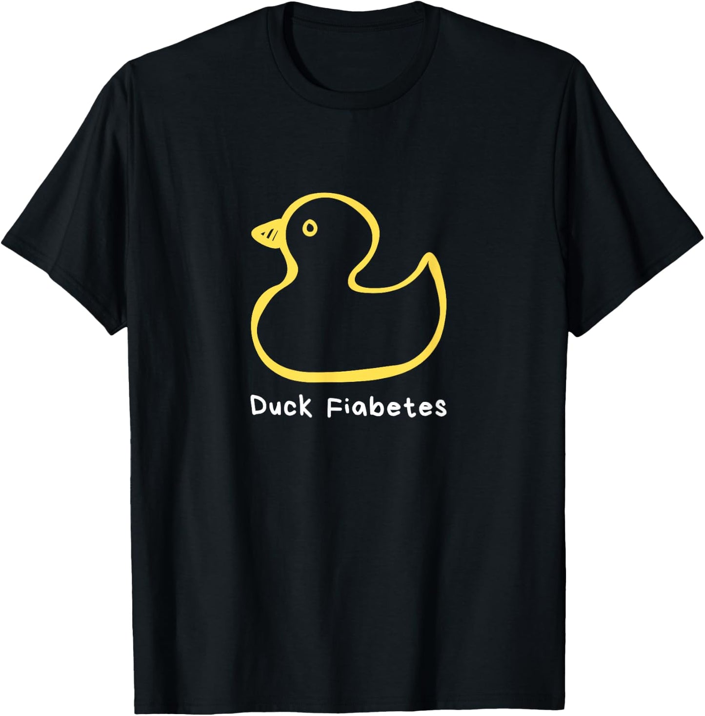 Duck Fiabetes, Type 1 Diabetes sucks T-Shirt - T-Shirt | Black
