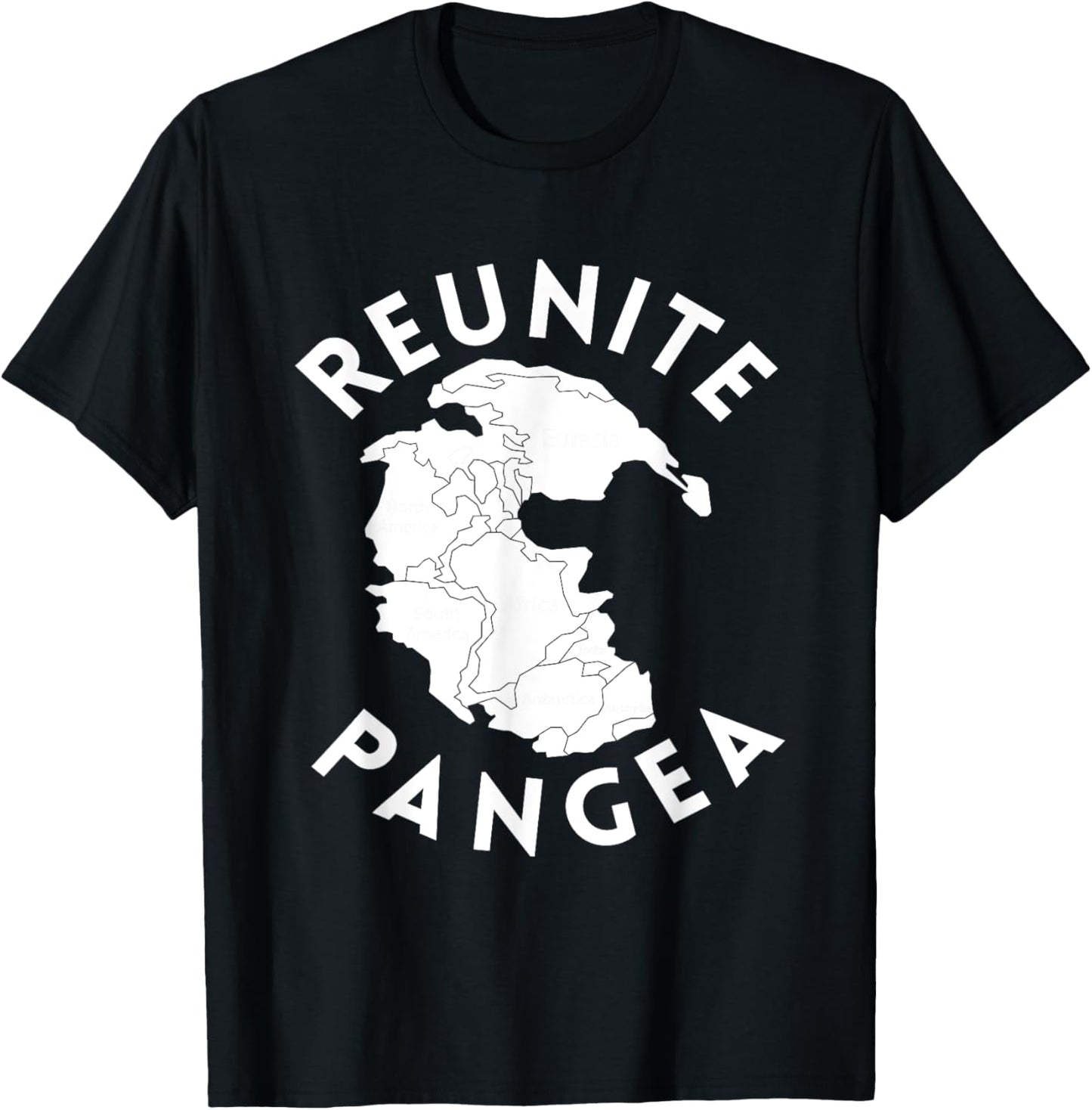Reunite Pangea Geology T-Shirt - T-Shirt | Black