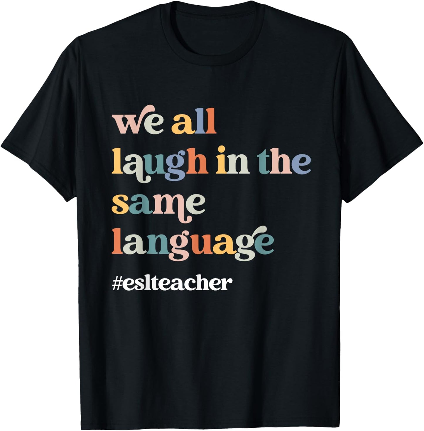 ESL Teacher ESOL Student Cute Retro Back to School First Day T-Shirt - T-Shirt | Black