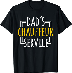 Chauffeur Dad Professional Driver Carpooler Father's Day T-Shirt - T-Shirt | Black