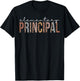 Elementary Principal Leopard Appreciation For Work T-Shirt - T-Shirt | Black