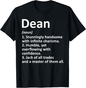 DEAN Definition Personalized Name Funny Birthday Gift T-Shirt - T-Shirt | Black