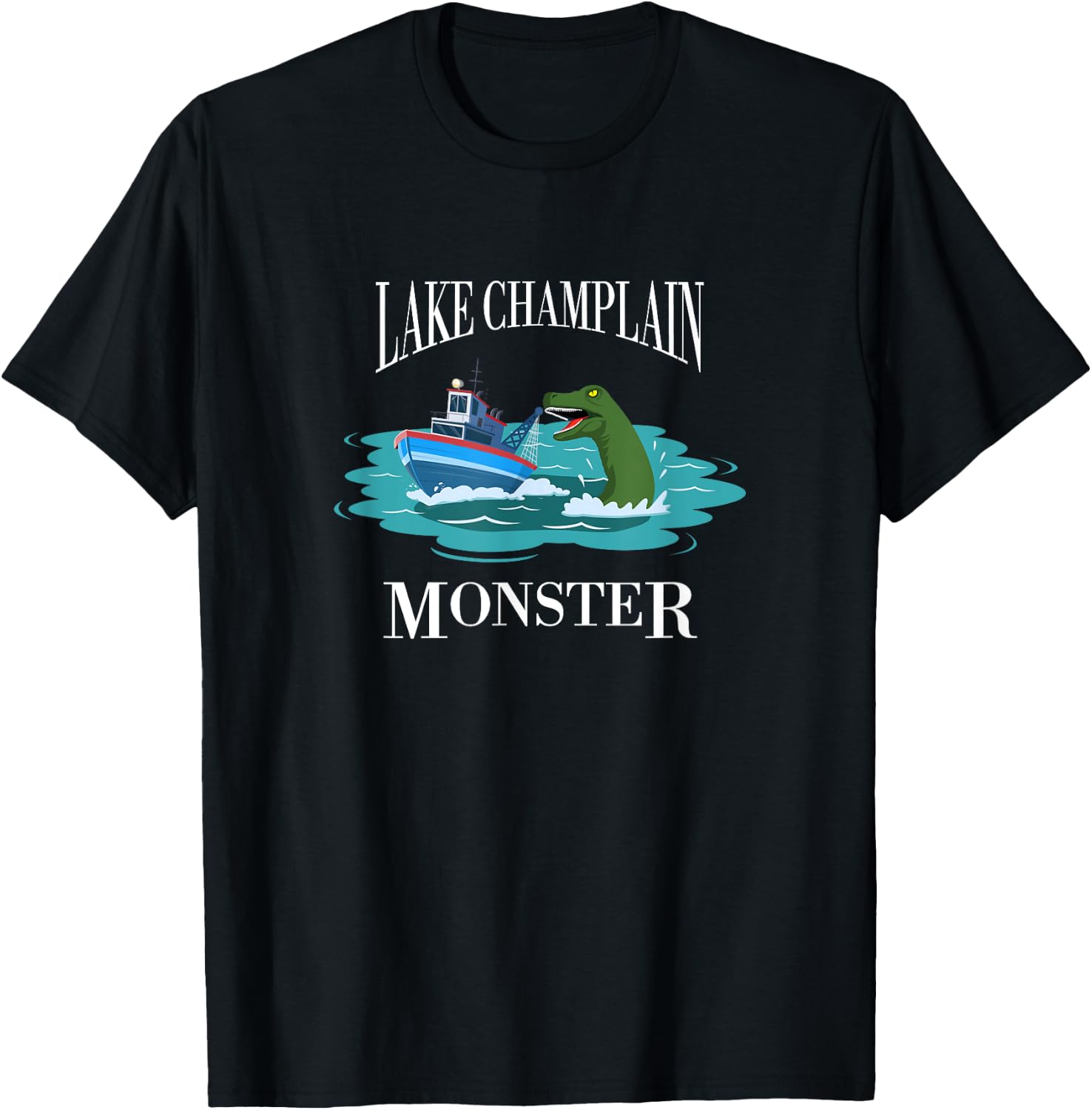 Lake Champlain Monster Shirt Vermont Champ Champy T-Shirt - T-Shirt | Black