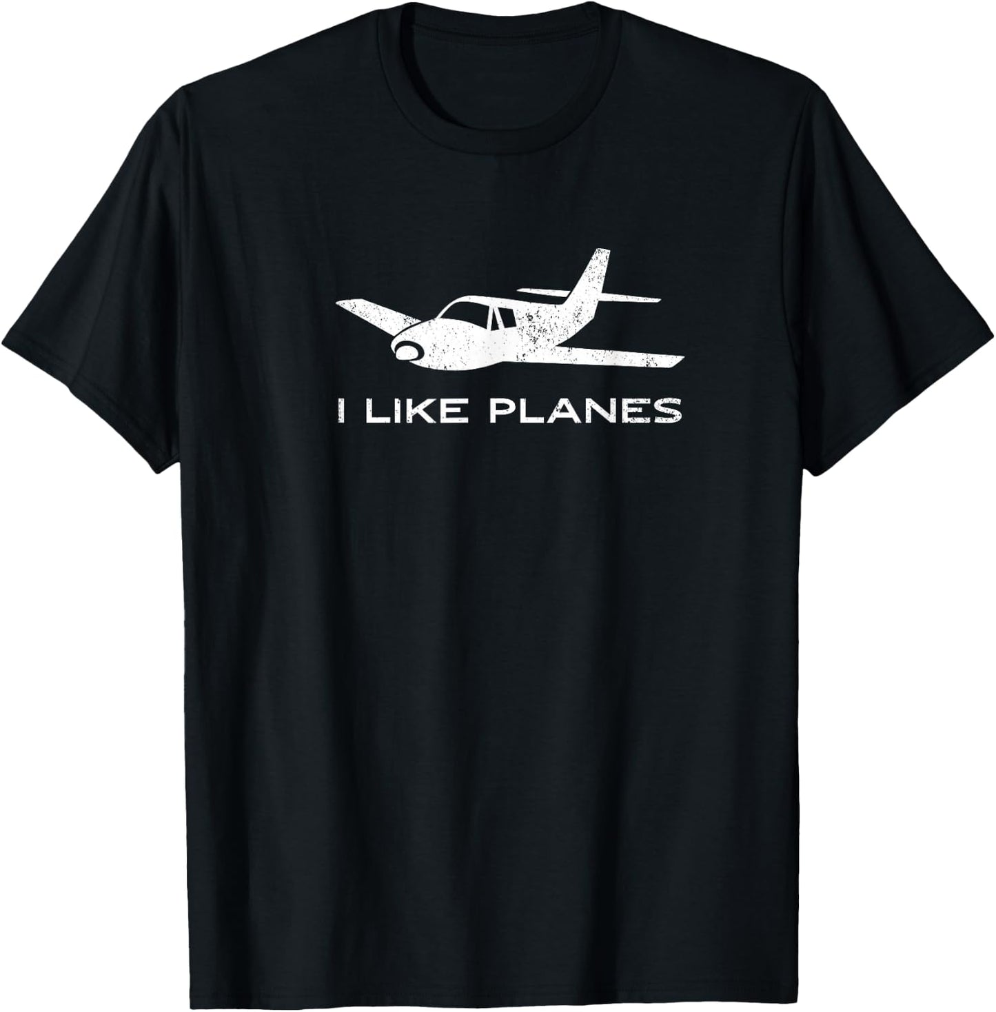 Aviation I Like Planes Vintage Gift Men Women Kids T-Shirt - T-Shirt | Black