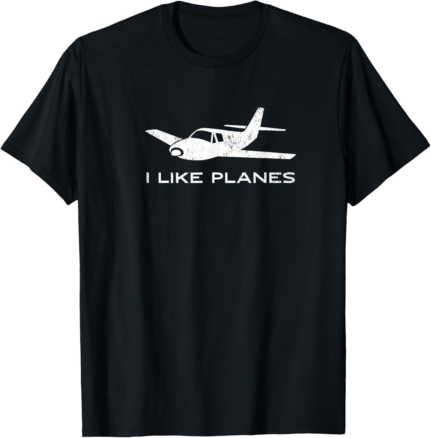 Aviation I Like Planes Vintage Gift Men Women Kids T-Shirt - T-Shirt | Black