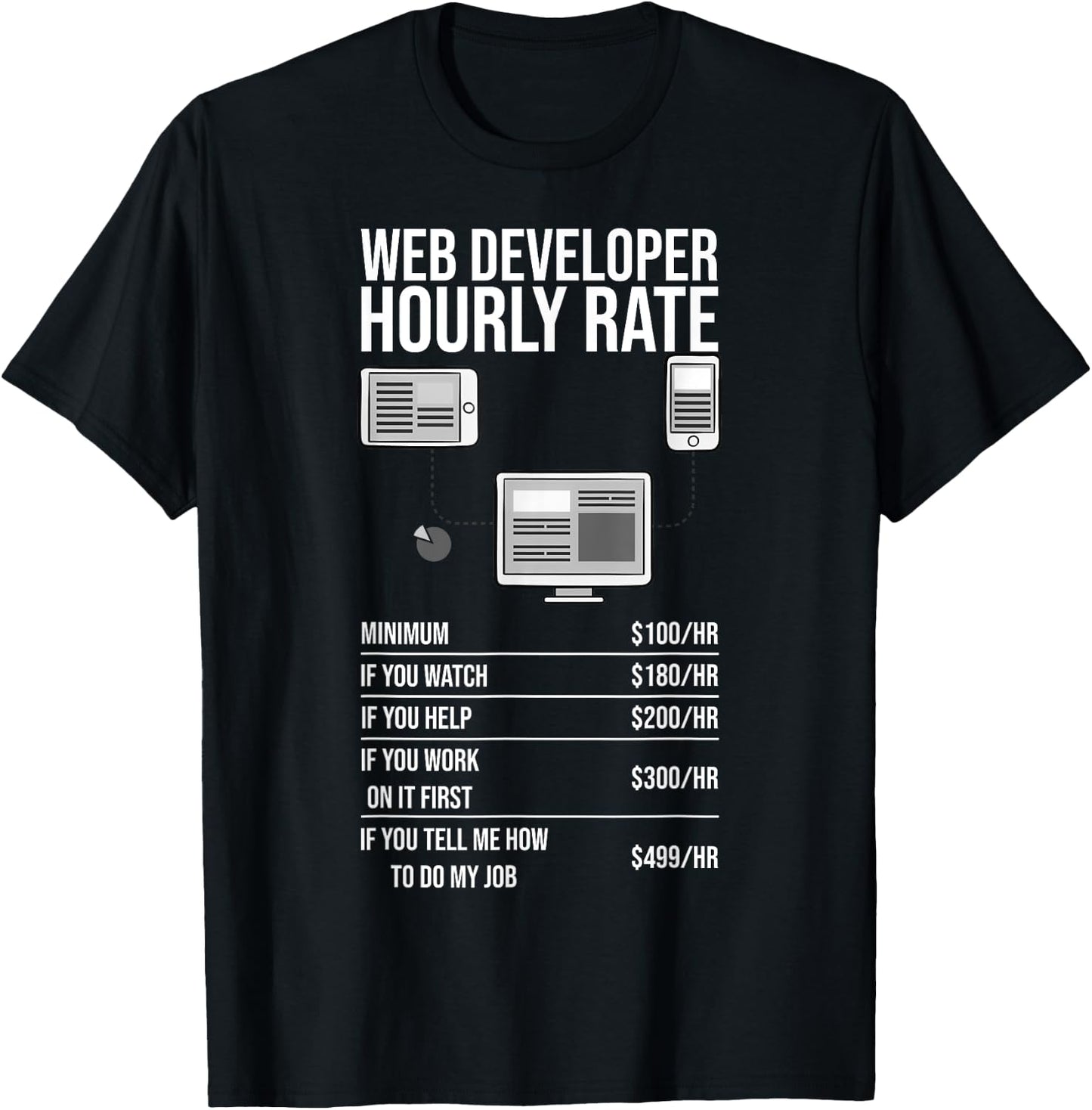 Web Developer Tools App Computer Science Website Technology T-Shirt - T-Shirt | Black
