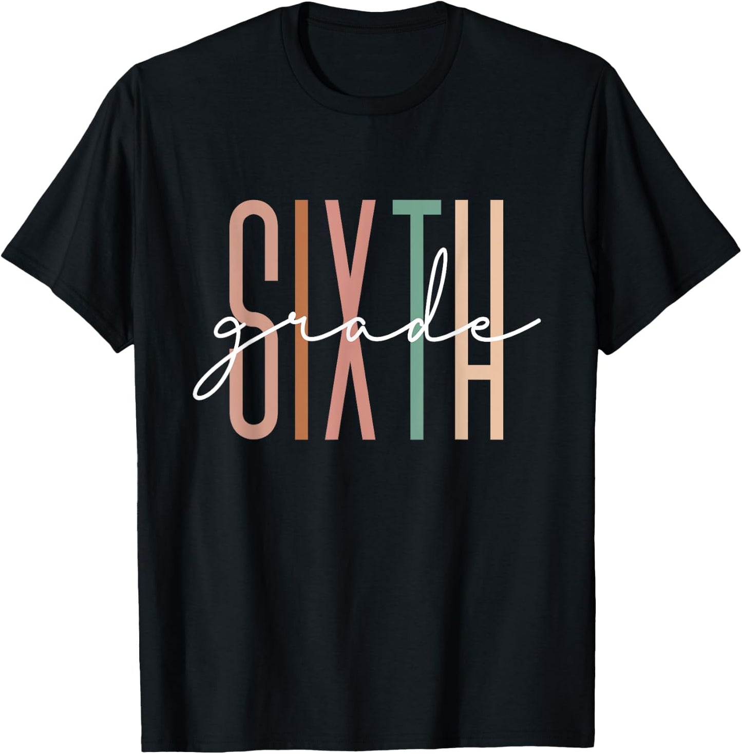 Sixth Grade Girls Boys Teacher Team 6th Grade Squad T-Shirt - T-Shirt | Black