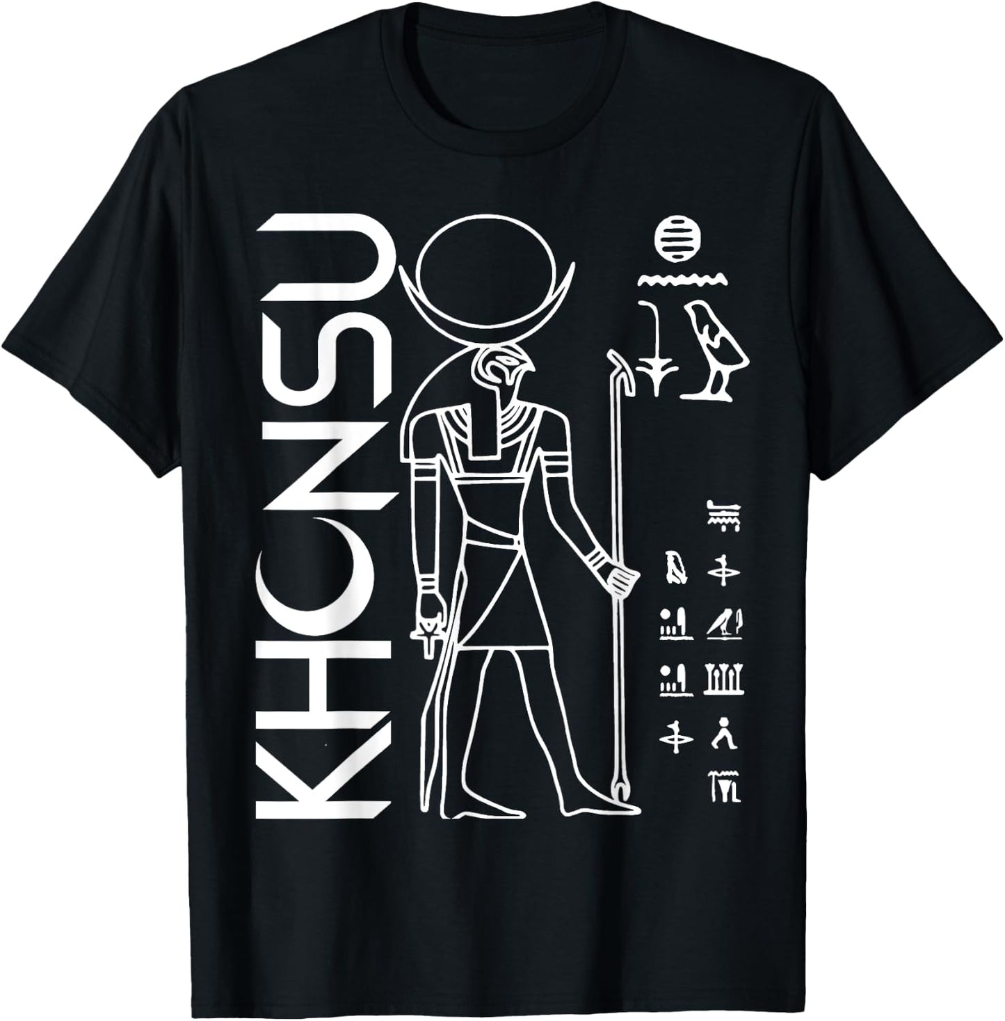 Nerdy Khonsu Egyptian Mythology Moon God Comic Hero Teacher Women Kids T-Shirt - T-Shirt | Black