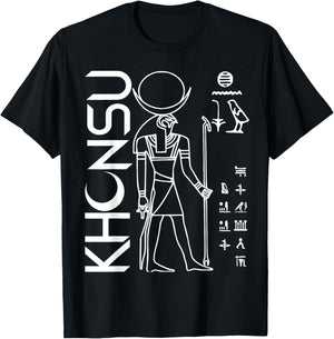 Nerdy Khonsu Egyptian Mythology Moon God Comic Hero Teacher Women Kids T-Shirt - T-Shirt | Black