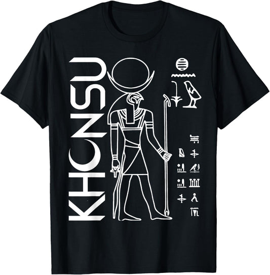 Nerdy Khonsu Egyptian Mythology Moon God Comic Hero Teacher Women Kids T-Shirt - T-Shirt | Black