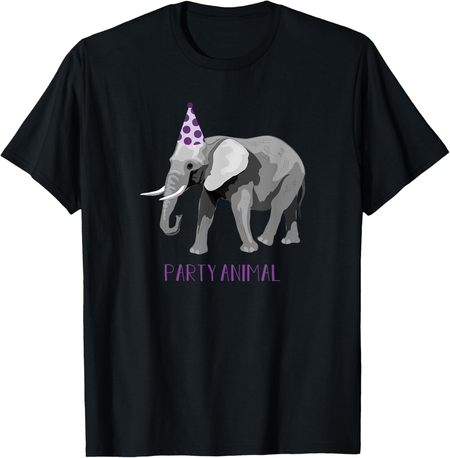 Elephant Birthday Party Animal Cute Funny Safari Joke Jungle T-Shirt - T-Shirt | Black